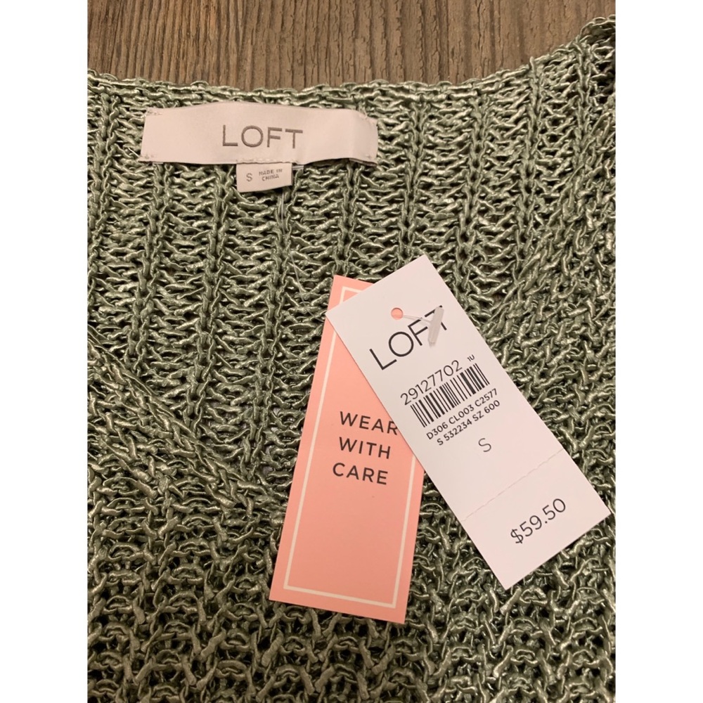 🆕 NWT LOFT Shimmer Open Stitch Sweater - Picture 6 of 9